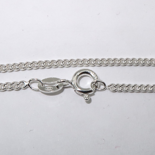 Silver curb chain